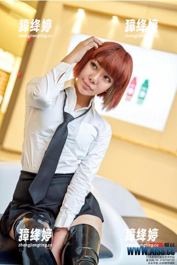 AISS爱丝(黄金版) - 欣阳带来的连身袜写真：有没有发现这细节超让人想多一想？